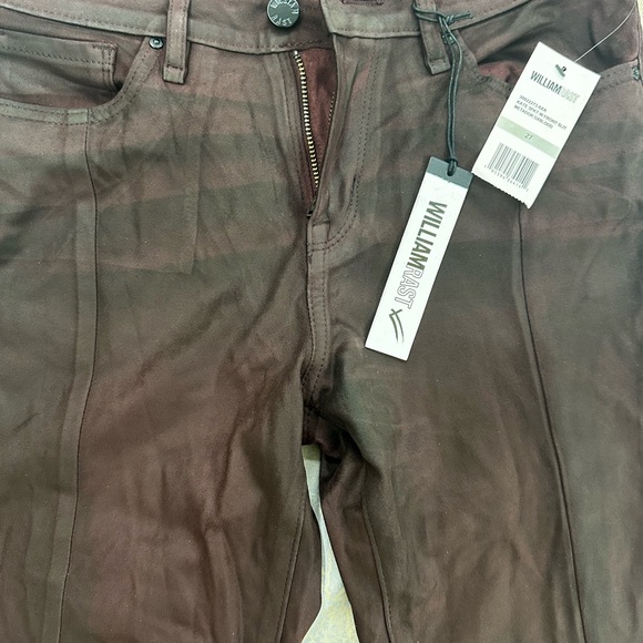 Women's Suede Pants in Rich Brown - Picture 4 of 5